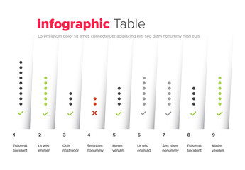 Infographic Bar Chart Table Layout