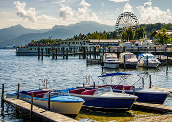 landscape at the Chiemsee lake in bavaria