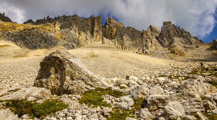 mountains of the Latemar in Italy near Bozen