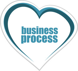 business process word. Management concept