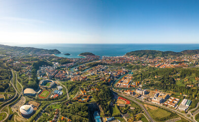 San Sebastian - Bahía de la Concha Rayo en Tormenta