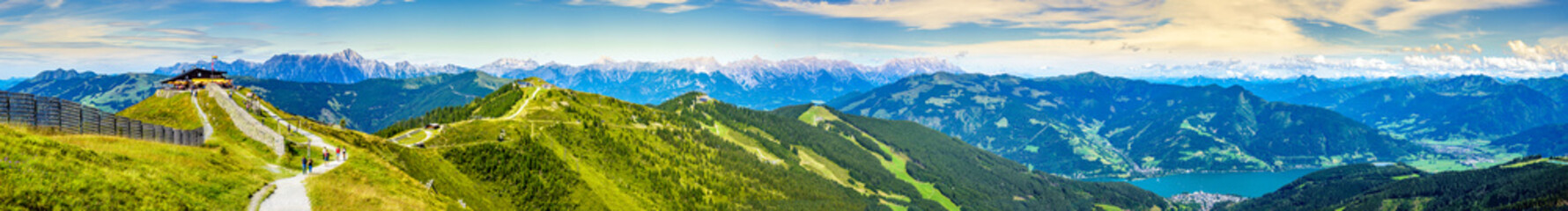 view from Schmitten mountain in Austria - near Zell am See