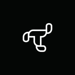T logo vector icon illustrations