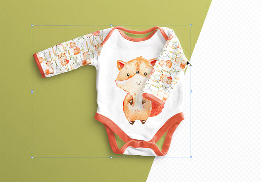 Baby Vest Long Sleeves 2 Mockup