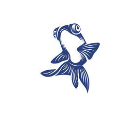 Goldfish Logo design vector template, Goldfish illustration, icon symbol
