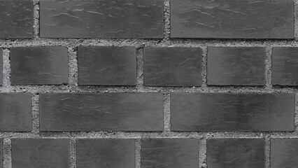 Black clinker bricks from a wall, facade of brick, texture wallpaper