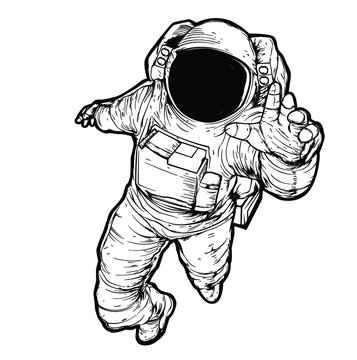 Minimalist Style White Transparent Minimalist Line Style Astronaut  Element Astronaut Clipart Astronaut Star PNG Image For Free Download   Astronaut illustration Astronaut Free graphic design