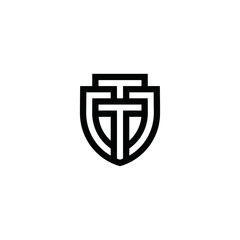 T logo vector icon illustrations