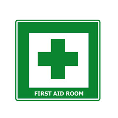 First Aid Room Signs with white background.