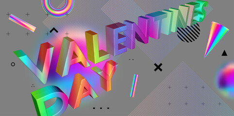 Abstract template concept for Valentines Day or modern wedding invitations background design. Vector Illustration.