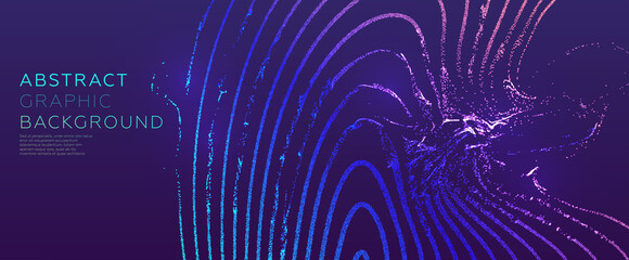 Glowing particles liquid dynamic flow background. Trendy fluid cover design. Eps10 vector illustration