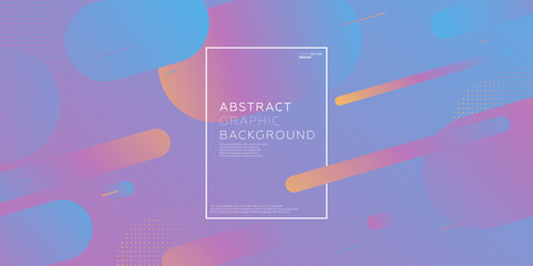 Placard template with abstract geometric shapes, 80s memphis bright style flat design elements. Retro art for covers, banners, flyers and posters. Eps10 vector illustrations