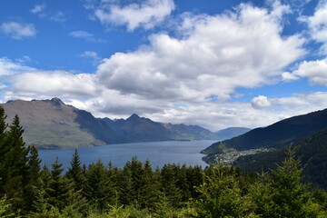 The view of mountains in Queenstown, New Zealand