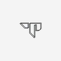 TP logo vector alphabet PT icon illustrations