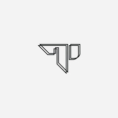 TP logo vector alphabet PT icon illustrations