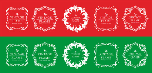 高級感のあるフレームデザイン、カリグラフィー素材、ラグジュアリー、テンプレート、【コピースペース】