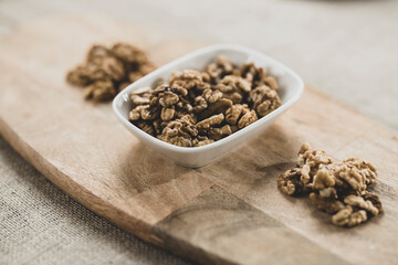 fresh and delicious walnuts on the table