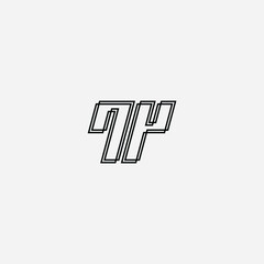 TP logo vector alphabet PT icon illustrations