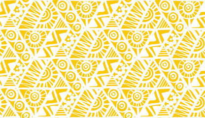 Monochrome yellow sunny summer pattern