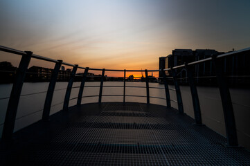 sunset at the pier