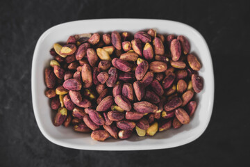 fresh and delicious pistachios on the table