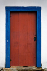 Ancient colonial door in Tiradentes, Minas Gerais, Brazil