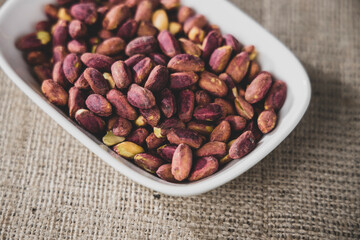 fresh and delicious pistachios on the table