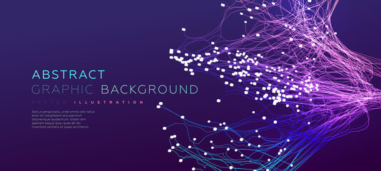 Quantum computing, deep learning artificial intelligence, signal cryptography infographic vector illustrations. Big data algorithms visualization for business, science presentations, posters, covers