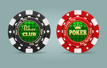 Realistic poker chips
