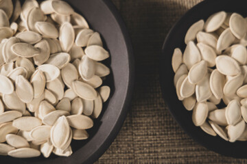 fresh and delicious pumpkin seeds on the table