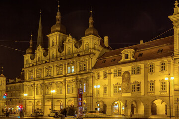 Fototapeta na wymiar Malostranska square, Prague, Czech republic