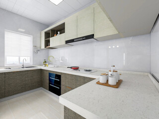 Simple kitchen design of modern residence