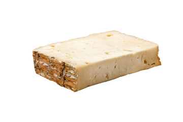Italian aged cheese isolated on white background