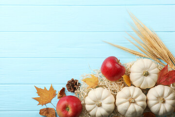 beautiful thanksgiving background top view