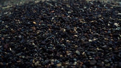 pebble stone background on the ground