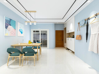 Dining room area design for dining in modern residence