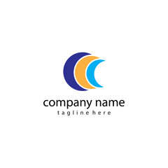 Obraz premium letter c logo creative illustration with colorful circle template vector design