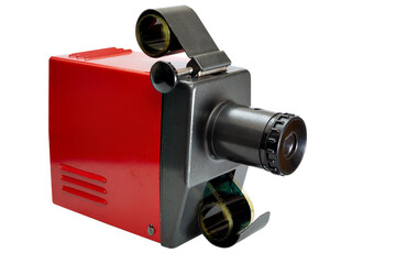 filmoscope for viewing filmstrips isolated on white background