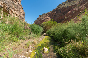 river crossing between mountains in southern Spain