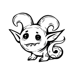 Cute and funny monster. Pretty alien.