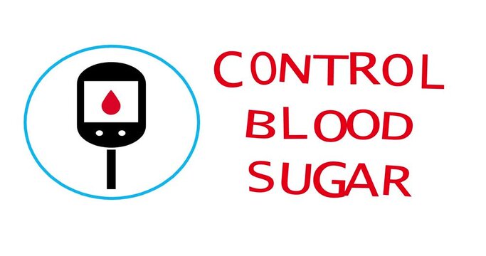 CONTROL BLOOD SUGAR.  World Day Diabetes, Medical animation. Medical concept. Modern style logo for november month awareness campaigns.