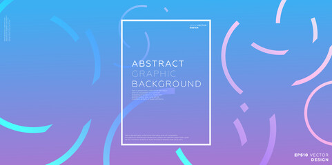 Placard template with abstract geometric shapes, 80s memphis bright style flat design elements. Retro art for covers, banners, flyers and posters. Eps10 vector illustrations