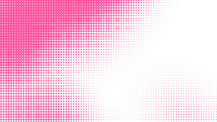 Dot pink white pattern gradient texture background. Abstract illustration pop art halftone and retro style. creative design valentine concept,