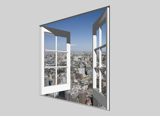 窓から東京の景色