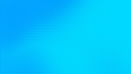 Dots halftone blue color pattern gradient texture with technology digital background. Dots pop art comics with summer background.