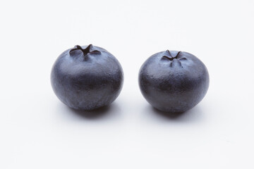 Blueberries isolated group on white background