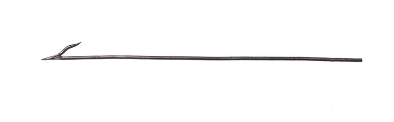 ancient iron spear isolated on white background