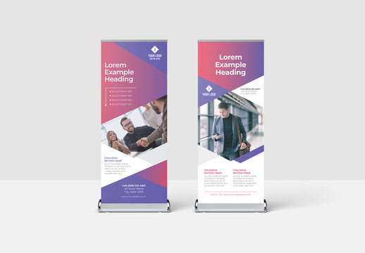 Roll Up Banner with Flexible Corporate Business Style