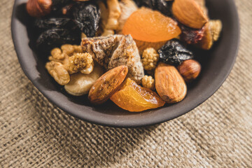 fresh and delicious dried fruits on the table