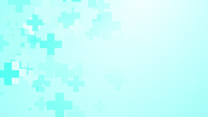 Abstract medical health blue cross pattern background.